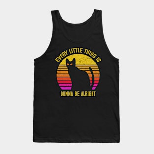 Cat Retro Be Alright Tank Top